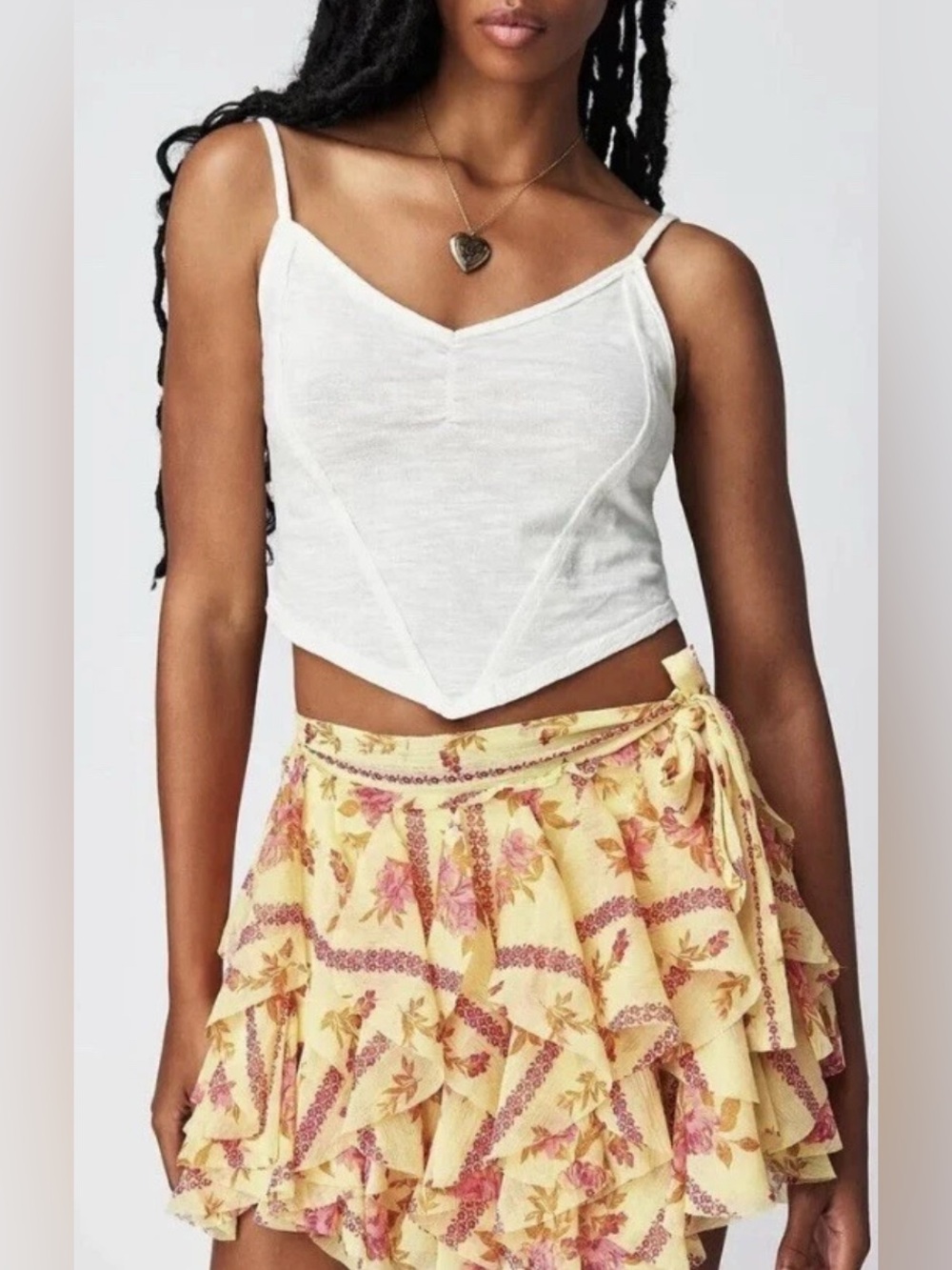 Free People Bali "Made You Look" Ruffle Mini Skirt/Skort Women’s Size 6